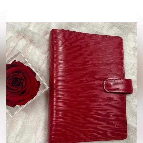 Louis Vuitton Accessories - SOLD—Louis Vuitton Red Epi MM Agenda
